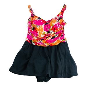 8976 Catalina women's Medium 8 10 vtg swim bathing suit dress multicolor floral